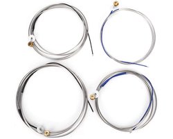 Contrabas Snarenset - Dubbele Bas Snaren - Muziek Maken - Betrouwbare Staalbouw - 4 Snaren Set - Zwart Blauw