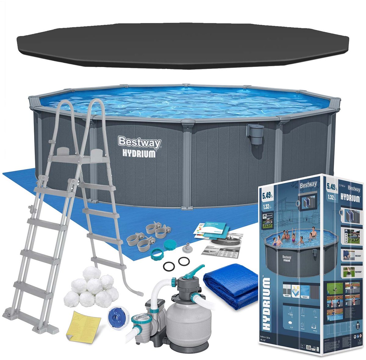 Bestway Hydrium steel-wall pool - Ø 549 x 132 cm