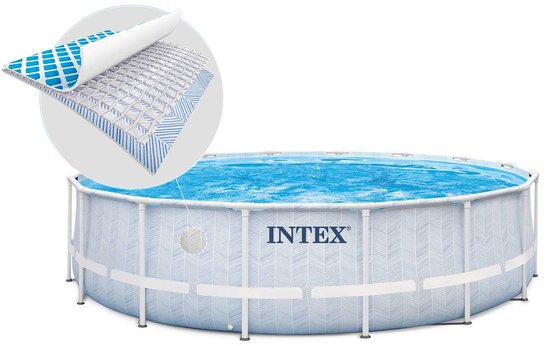 Intex - 26746NP - Kit piscine chevron rond ø 4,88x 1,22m