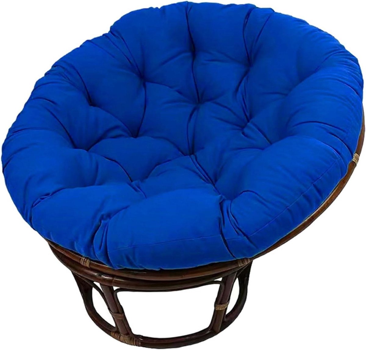 Rond Stoelkussen - Zacht Zitkussen - Buiten Zitten - Huidvriendelijk Microvezel - 120 x 120 cm - Schatblauw