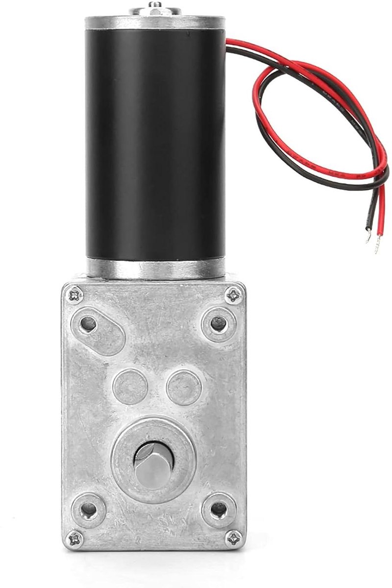 Wormwielmotor - Elektrische motor - Automatisering projecten - Hoog koppel - 12V 200 RPM - Zilverkleurig