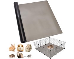 - Cavia Beddengoed - Waterdichte Kooi Voering - Zwart - Herbruikbare Plas Pads - Geschikt voor Cavia's en Konijnen - 45 x 300 cm