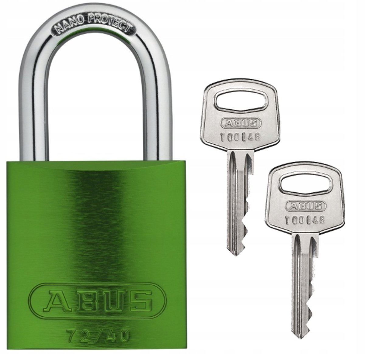 ABUS Titalium aluminium hangslot 72/40 groen met 2 sleutels