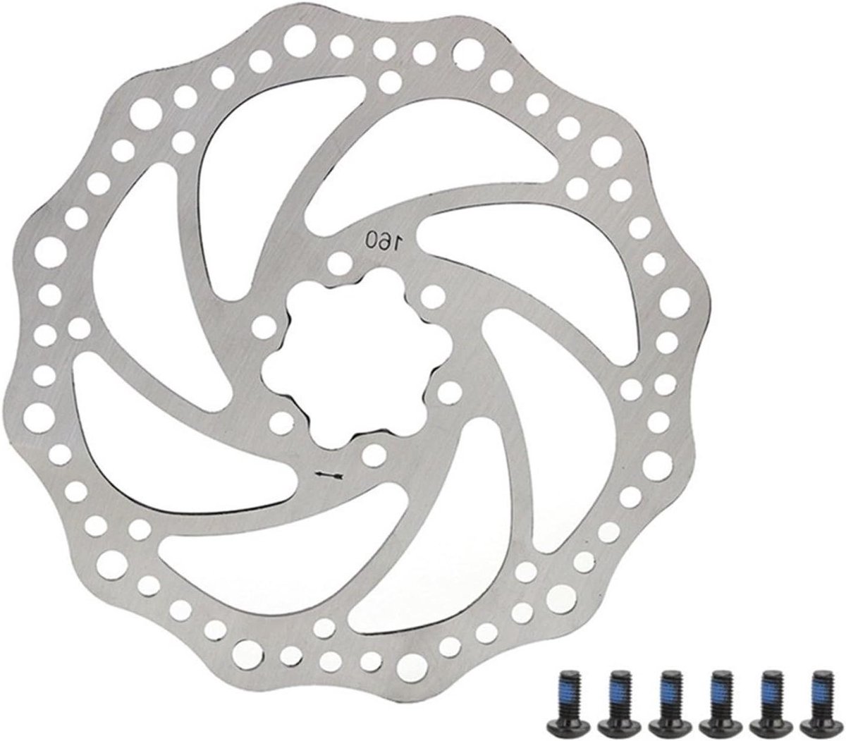Fiets Schijfremrotor - Remonderdelen - Veilig Fietsen - Roestvrij Staal - 160mm - Zilver