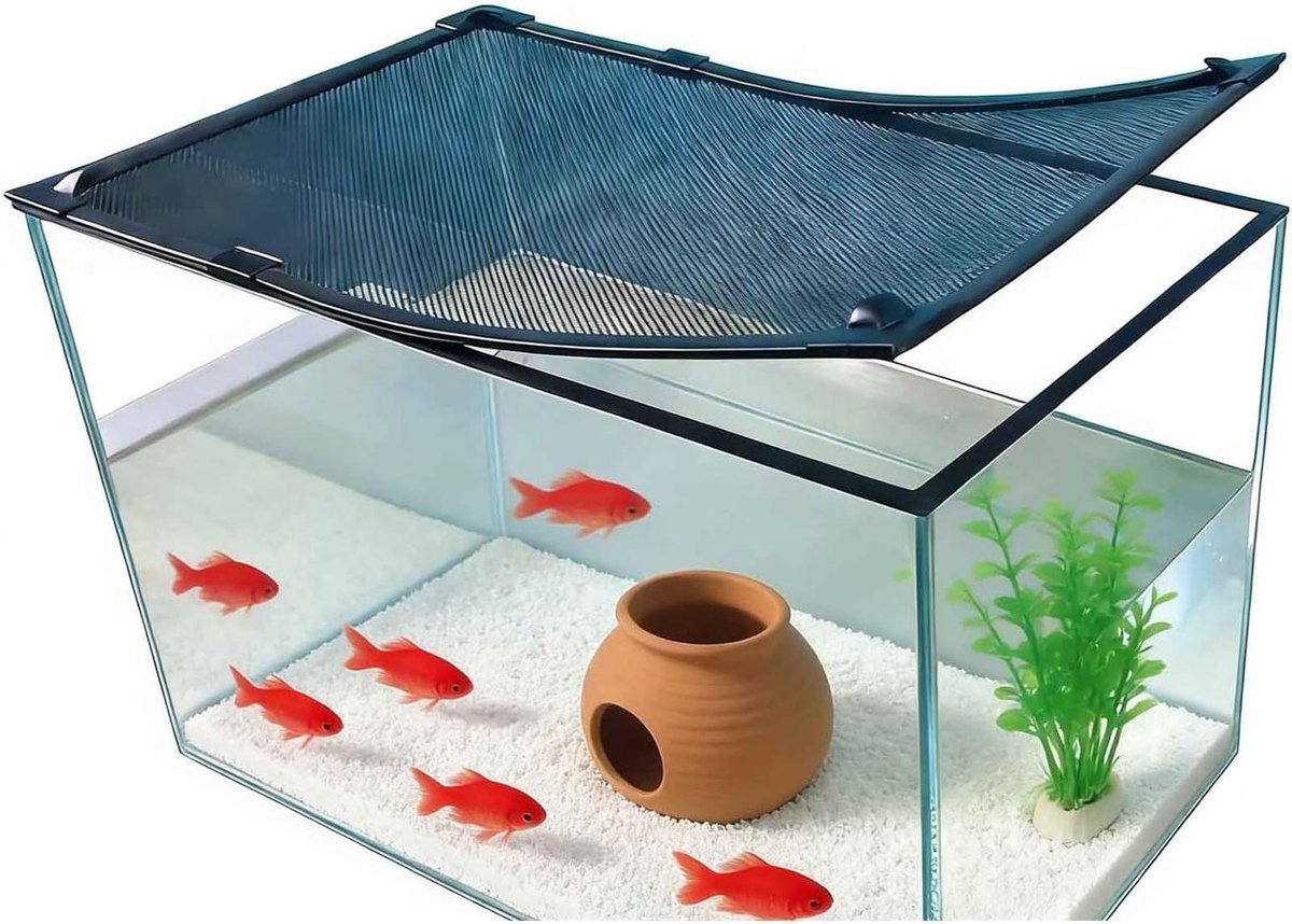 Aquarium Deksel - Vis Net - Vissen Houden - Magnetische Afdichting - 130x60CM - Zwart