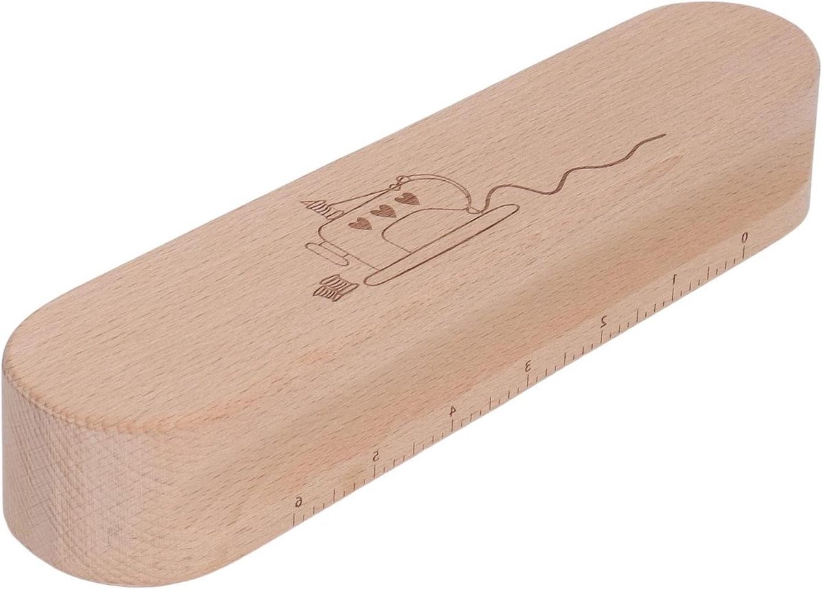 Houten Klepelset - Naai Hulpstuk - Naden Strijken - Fijn Gepolijst Beukenhout - 25 x 10 x 8 cm