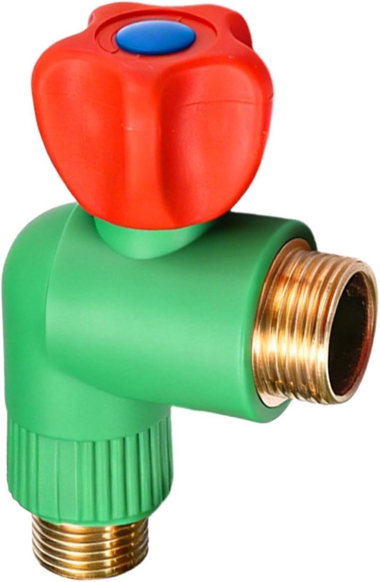 Hoekventiel Messing - Waterkraan Klep - Douche Stroomregeling - Automatisch Drukbeheer - 4 & 6 Punten - Zilverkleurig