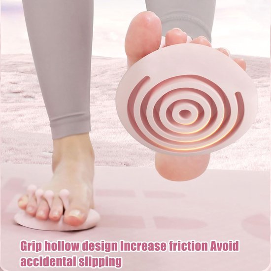 Paar Roze Voetboog Trainer van Zacht Siliconen, Ergonomisch 30° Ontwerp met Antislip Bodem, Voor Oefening, Voetbalg en Beenlijnen — afbeelding 2