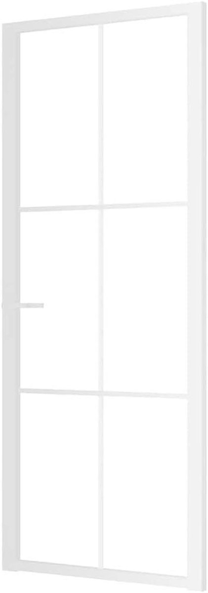 Binnendeur Glas - Moderne deur - Ruimtes scheiden - Gehard glas - 83 x 201.5 cm - Wit
