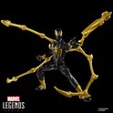 Iron Spider (Aaron Davis) met vier mech-armen, in zwart met gouden spinnenweb-details, in actiepose.