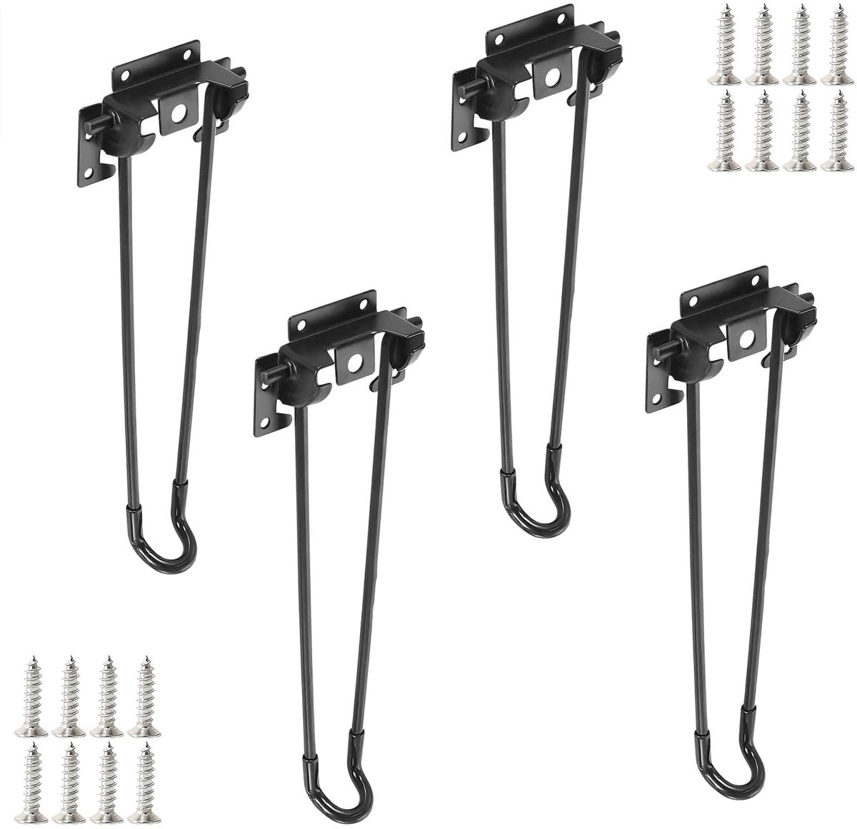 Dailygoods- Klaptafelpoten Opvouwbaar - Tafelpoten Verstelbaar - Meubelpoot Massief Staal - Draagbaar - Eenvoudig te Installeren - 7 mm Dikte