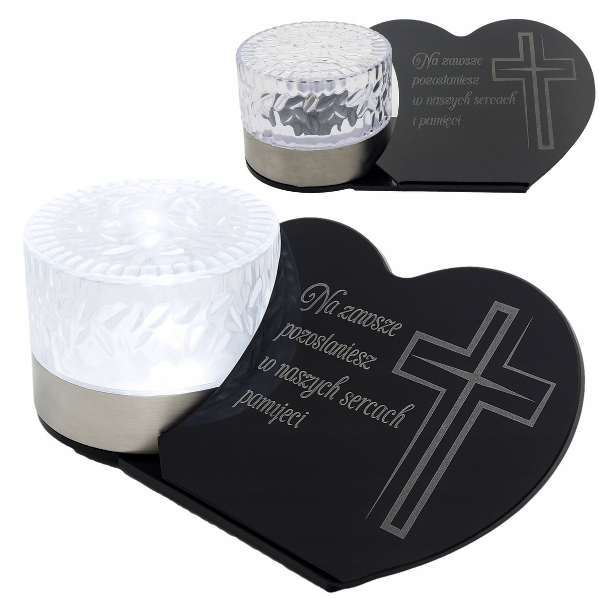 Zonne-LED Grafsteen Lantaarn - Elegante Grafdecoratie