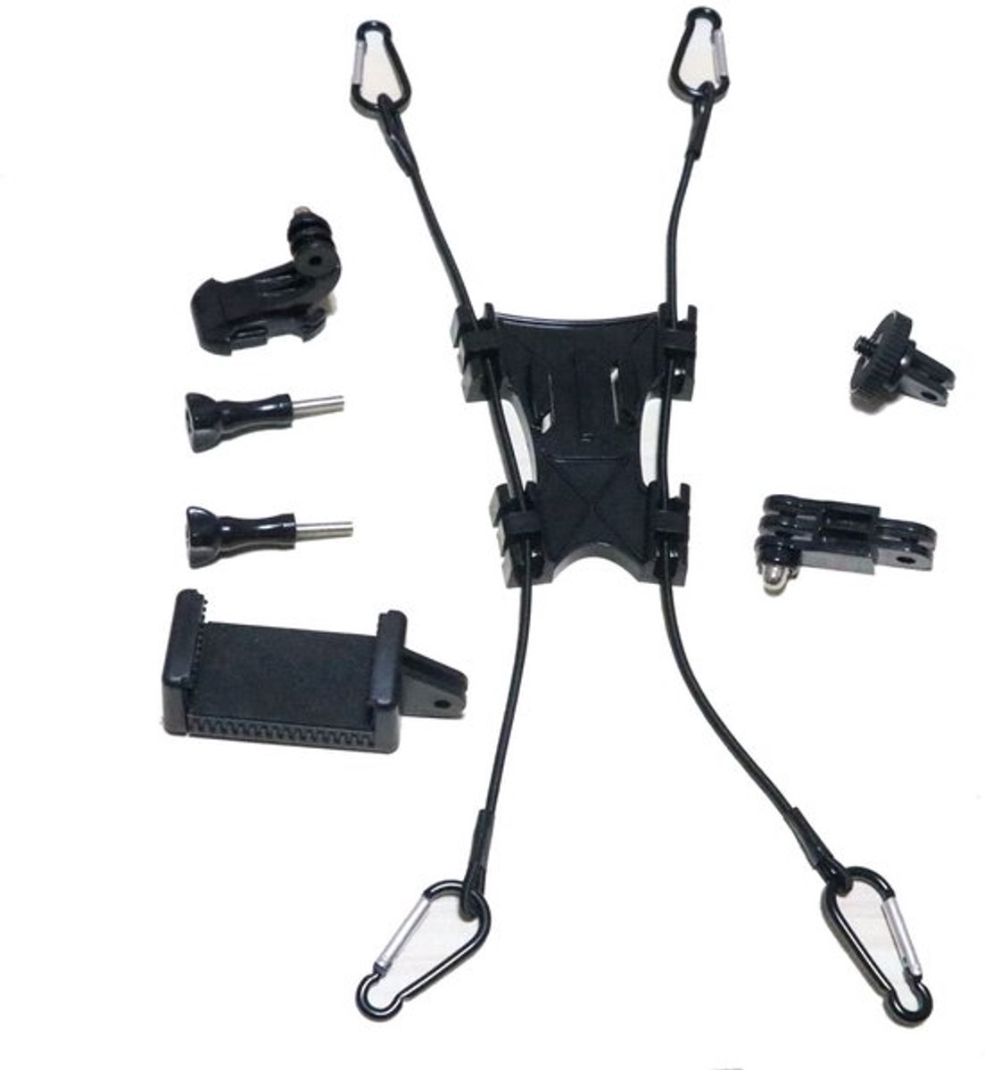 Surf-camera bevestiging - paragliding-camera-bevestiging - Veelzijdig gebruik - Zwart - Actie-camera bevestiging - Geschikt voor GoPro, Osmo