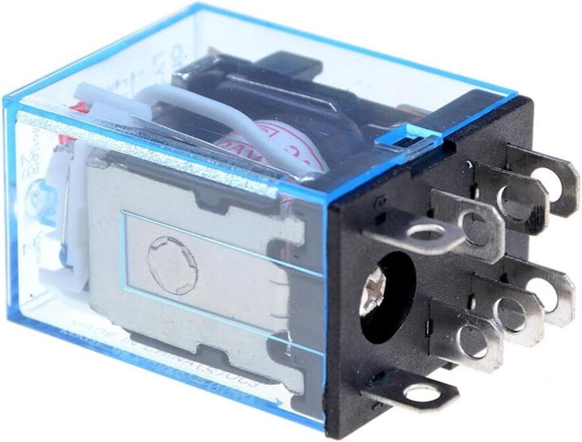 Elektromechanisch Relais - Schakelrelais - Apparaten Beschermen - Universeel DPDT - 5 Stuks - Grijs
