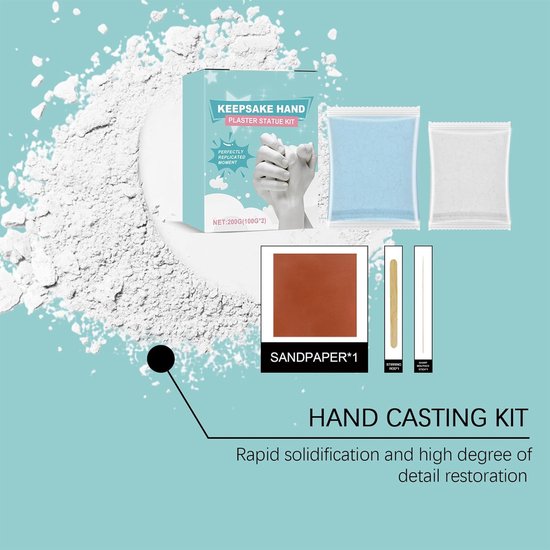 Hand Gieten Set - Gips Mallen DIY - Herinneringen Vangen - Gedetailleerde Afdruk - 13.5 x 10.6 cm — afbeelding 3