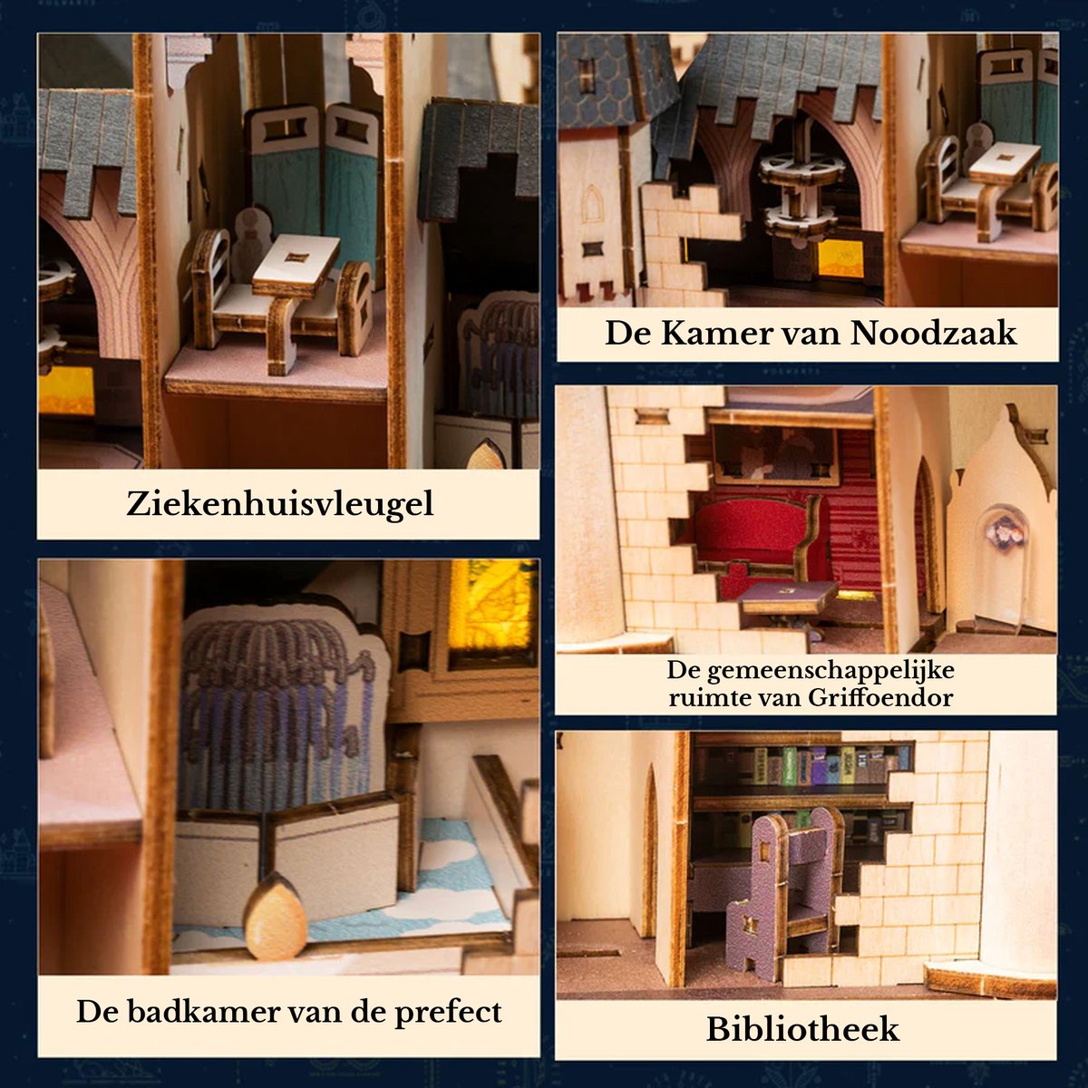 Harry Potter Hogwarts Astronomy Tower - Modelbouwpakket - Houten 3D Puzzel - Bouwpakket - Constructiespeelgoed - DIY Pakket Hout - Bouwset - Modelbouw voor Volwassenen en Kinderen - Miniatuur — afbeelding 13