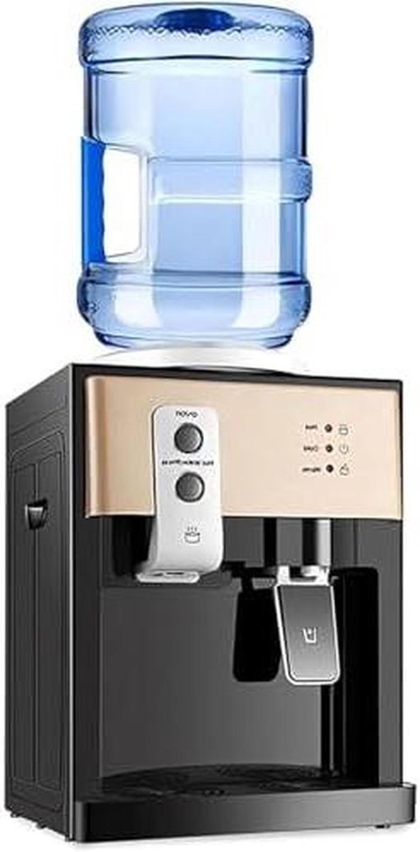 Waterdispenser Vloer - Koeler Warmer - Direct Dranken Maken - Geen Leidingwerk Nodig - 18.9L Fles Capaciteit - Zwart Glas