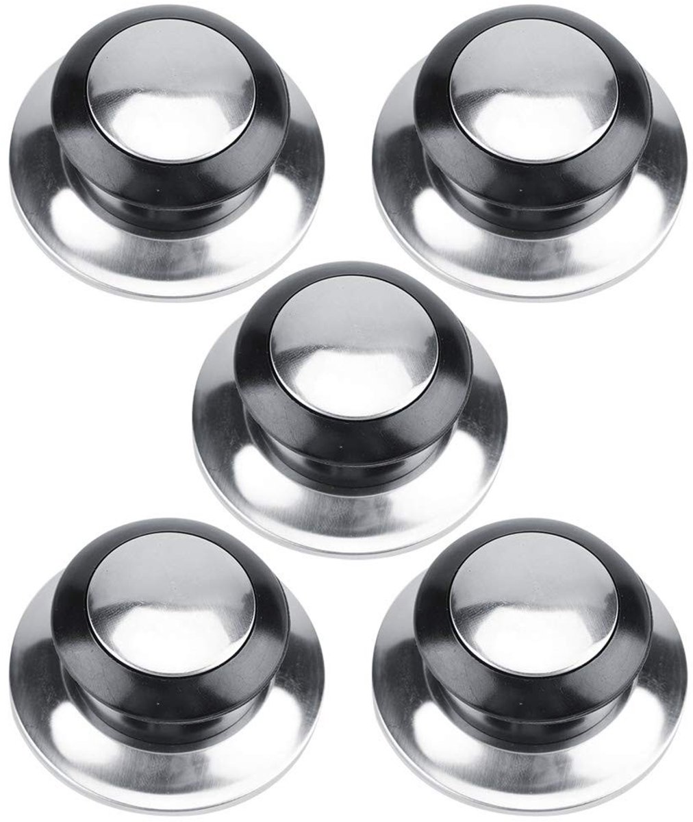Dailygoods- Deksels 5 Stuks - Hittebestendige Dekselgreep - Vervangende Onderdelen - Slijtvast Bakeliet - Ergonomische Grip - Eenvoudig Schoonmaken - Dekselknop