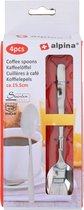 12x stuks RVS theelepeltjes/koffielepeltjes van 15 cm - Vaatwasser bestendig