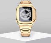 DanielEden Luxe Apple watch series Horloge band - roestvrij staal - Goud - Apple Watch strap - 44 mm - stainless steel polsband - Gold - smartwatch