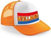 Oranje snapback cap/ truckers pet Holland vlag dames en heren - supporter - Koningsdag/ EK/ WK caps