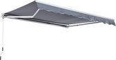 Outsunny Luifel aluminium luifel aluminium knikarmluifel 3 x 4 m zonwering balkon grijs 100110-009GY