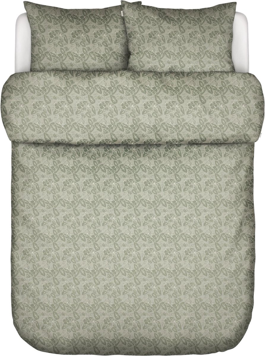 MARC O'POLO Orsta Dekbedovertrek Sage green - Lits-Jumeaux XL – 260x200/220 cm