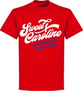 Sweet Caroline T-shirt - Rood - XXXXL