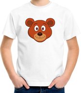 T-shirt ours dessin animé blanc pour garçons et filles - Vêtements enfants / t-shirts animaux enfants 158/164