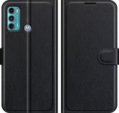 Mobigear Telefoonhoesje geschikt voor Motorola Moto G60 Hoesje | Mobigear Classic Bookcase Portemonnee | Pasjeshouder voor 3 Pasjes | Telefoonhoesje voor Pinpas / OV Kaart / Rijbewijs - Zwart