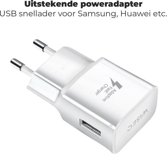 Chargeur USB WISEQ pour Samsung - Chargeur Fast Smart - Chargeur USB QC 3.0  - blanc | bol.com
