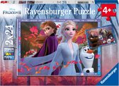 Puzzel 2x24 stukjes Frozen 2 IJzige avonturen