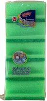 Multy schuurspons met handgreep 5 stuks Lime kleur