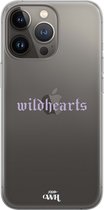 xoxo Wildhearts case voor iPhone 13 Pro Max - Wildhearts Purple - xoxo Wildhearts Transparant Case