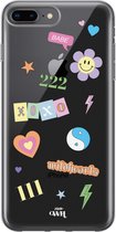 xoxo Wildhearts case voor iPhone 7/8 Plus - Wildhearts Icons Colors - xoxo Wildhearts Transparant Case