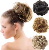 Haar Wrap | Ponytail Hair Extension | Scrunchie Elastic Wave Curly Hairpieces - Bruin