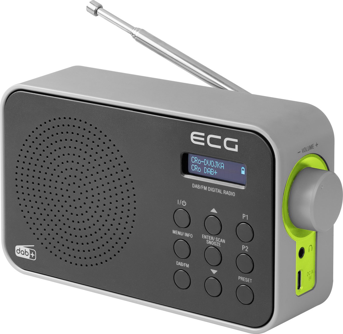 ECG R 110 DAB Black, Rádio, FM