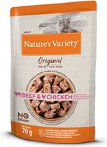 Natures variety original pouch beef / chicken kattenvoer 12x70 gr