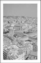 Walljar - View Naples '64 - Zwart wit poster