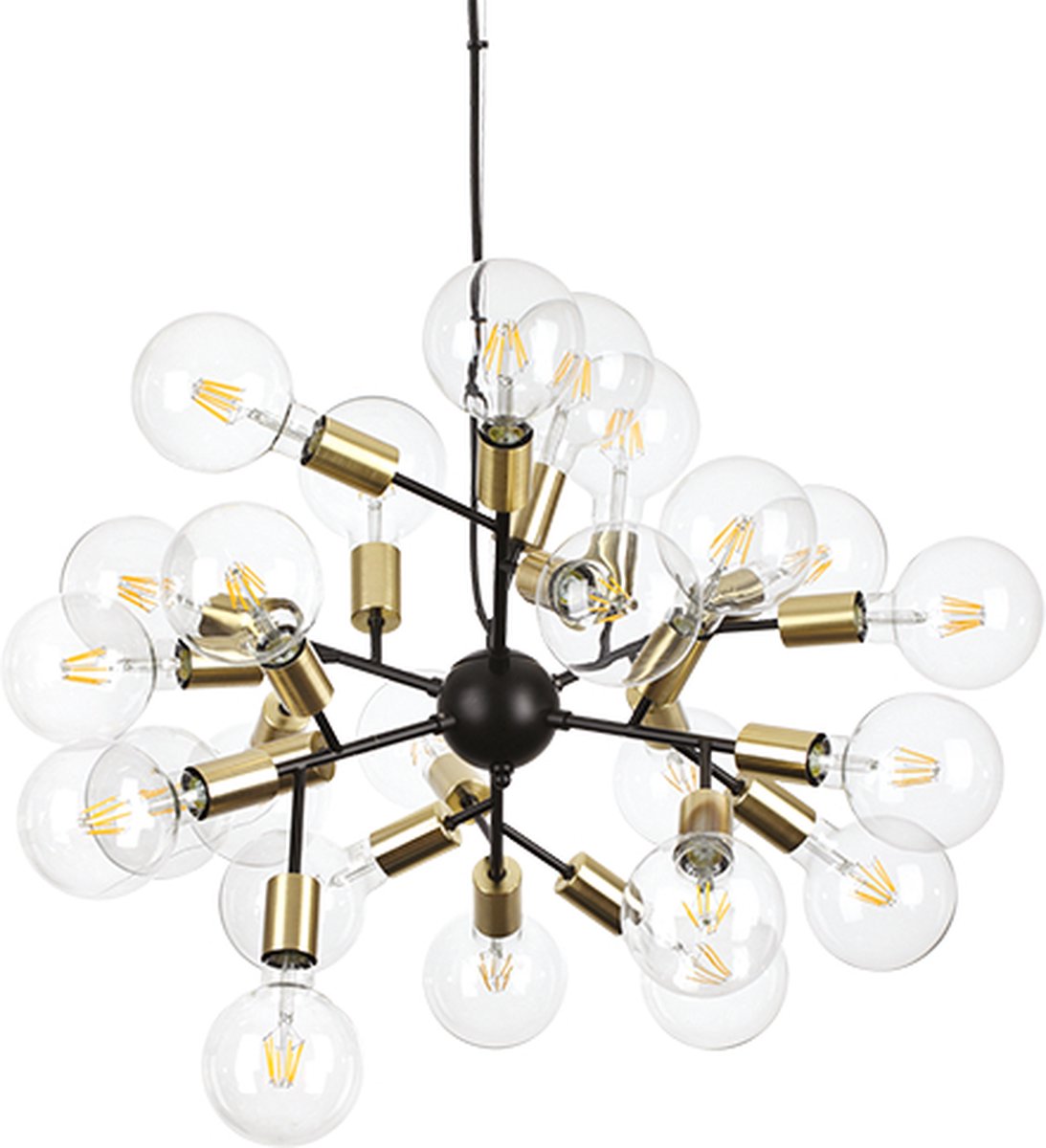 Ideal Lux - Spark - Hanglamp - Metaal - E27 - Zwart - Voor binnen - Lampen - Woonkamer - Eetkamer - Keuken