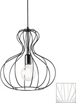 Ideal Lux Ampolla - Hanglamp Modern - Wit - H:120cm   - E27 - Voor Binnen - Metaal - Hanglampen -  Woonkamer -  Slaapkamer - Eetkamer