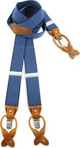 Sir Redman - luxe bretels - 100% made in NL, - Okay Owen - marineblauw / lichtblauw