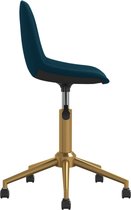 Eetkamerstoelen draaibaar 2 st fluweel blauw