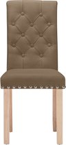 Eetkamerstoelen 2 st stof bruin