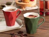 Mokken set van 2 Rood en Groen 260 ml
