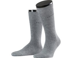Esprit Basic Uni 2-Pack eenkleurig katoen multipack sokken heren grijs - maat 43-46