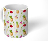Mok - Koffiemok - Groenten - Planten - Vegan - Patronen - Mokken - 350 ML - Beker - Koffiemokken - Theemok