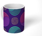 Mok - Koffiemok - Knikkers - Neon - Psychedelisch - Design - Mokken - 350 ML - Beker - Koffiemokken - Theemok