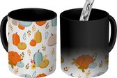 Magic Mug - Photo Heat Mugs - Mug à café - Citrouille - Automne - Motif - Magic Mug - Tasse - 350 ML - Mug à thé - Décoration Sinterklaas - Cadeaux pour enfants - Chaussures cadeaux Sinterklaas