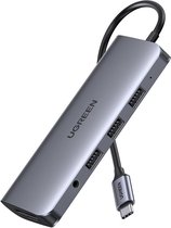 UGREEN Universele USB-C 10-in-1 Hub 100W/5Gbps/4K/1Gbits/s Space Grey
